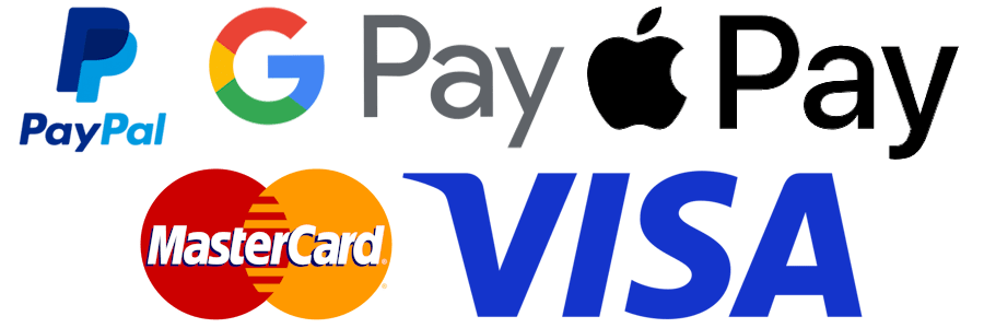 Paypal Google Pay Apple Pay Mastercard Visa